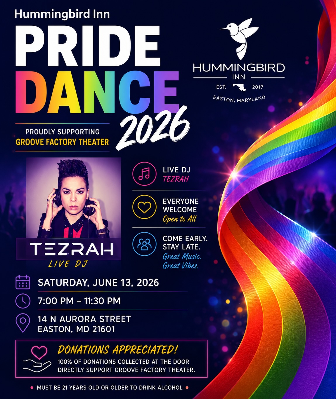 Hummingbird Inn annual Pride Dance 2026