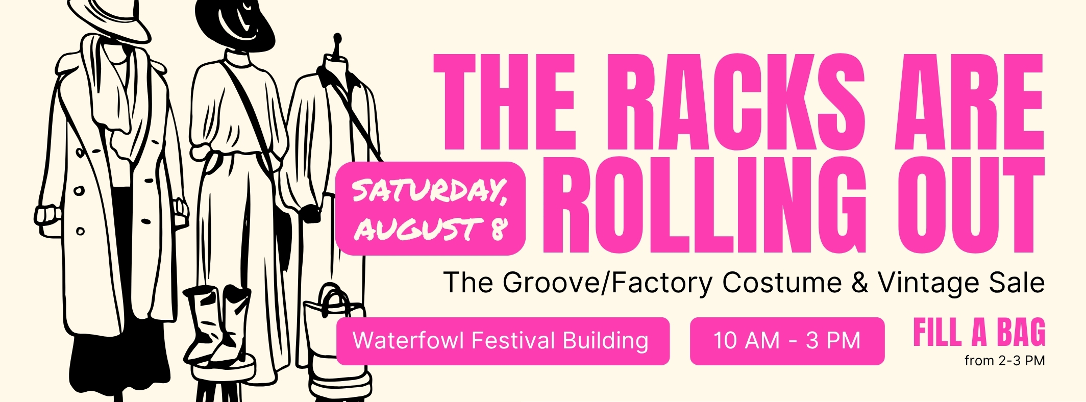 Groove/Factory Costume & Vintage Sale - Saturday, August 8 - 10 am-3 pm - Easton, MD